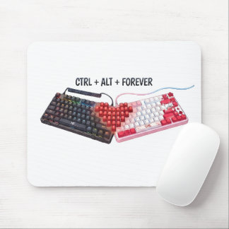 Tapis De Souris Claviers de couple Ctrl Alt Forever Design