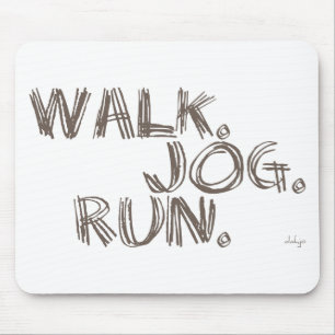 Tapis De Souris CLAY WALK JOG RUN (police SCRIBBLE)