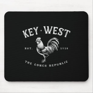 Tapis De Souris Clé drôle Ouest Rooster Poulet Lever du soleil Pêc