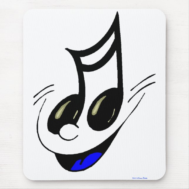 Tapis De Souris Clé heureuse Mousepad de musique (Devant)