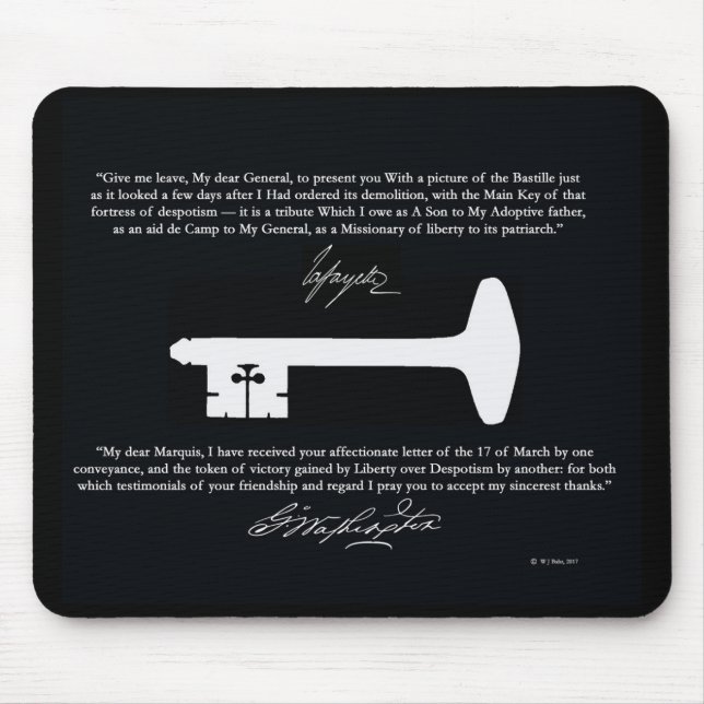 Tapis De Souris Clé Mousepad de la liberté de George Washington (Devant)