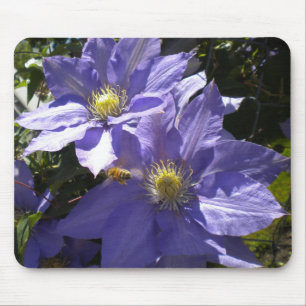 Tapis De Souris Clematis Periwinkle et mousepad Bee