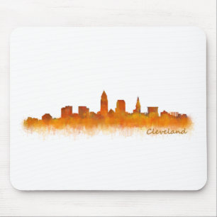 Tapis De Souris Cleveland Ohio UTILISE Skyline ville v02