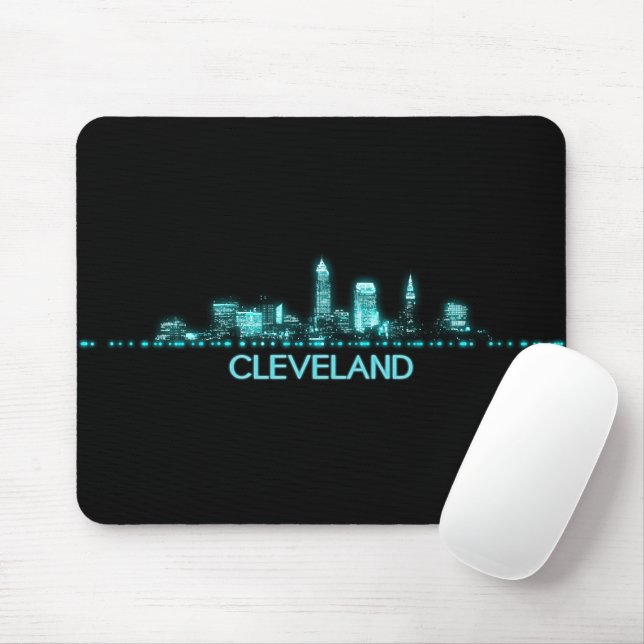 Tapis De Souris Cleveland Skyline (Avec souris)