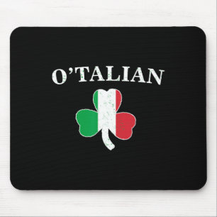 Tapis De Souris Clic O'talian Shamrock Et Italie Drapeau Irlandais