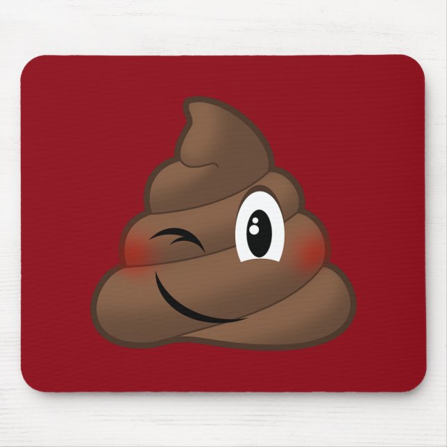 Tapis De Souris Cligner de l'oeil la dunette Emoji (Devant)