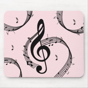 Tapis De Souris Climacic G Clef Music Rose