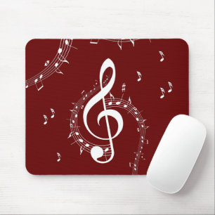 Tapis De Souris Climacic G Clef Music Rouge