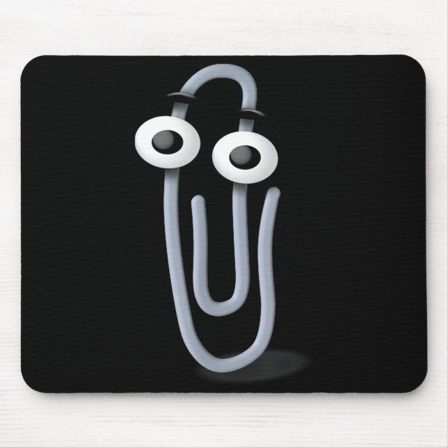 Tapis De Souris Clippy Paper Clip Funny Meme Page Note  (Devant)