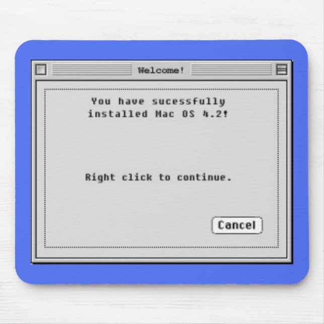 Tapis De Souris Cliquez avec le bouton droit pour installer Mac (Devant)