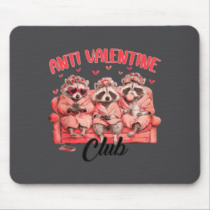 Tapis De Souris Club Anti Saint-Valentin Raton Laveur Drôle Sarcas