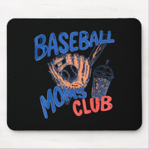 Tapis De Souris Club des mamans de baseball rétro Café glacé Srts 
