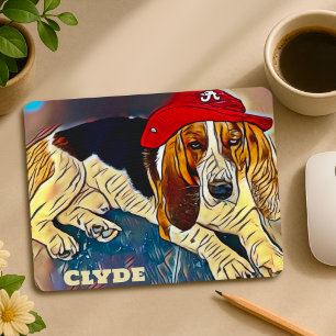 Tapis de souris Clyde chien personnalisé unique et