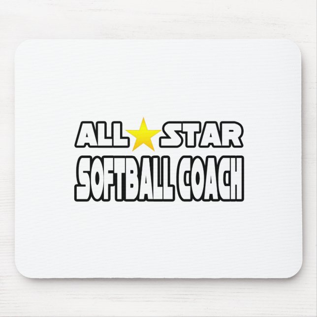 Tapis De Souris Coach Softball All Star (Devant)
