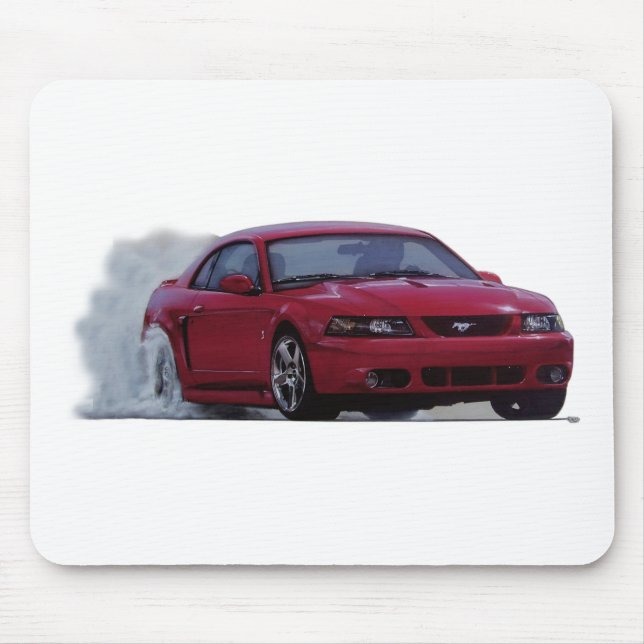Tapis De Souris Cobra de mustang de 2004 rouges (Devant)