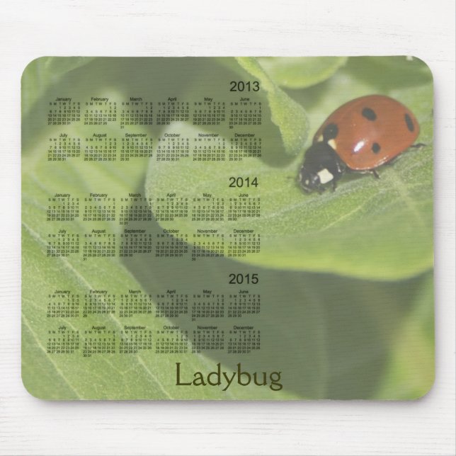 Tapis De Souris Coccinelle calendrier Mousepad de 3 ans 2013-2015 (Devant)