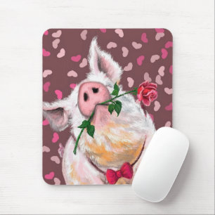 Tapis De Souris Cochon de souris - Romantique - drôle