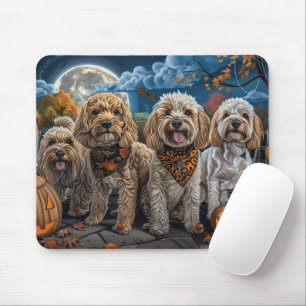 Tapis De Souris Cockapoo Halloween Éffrayant
