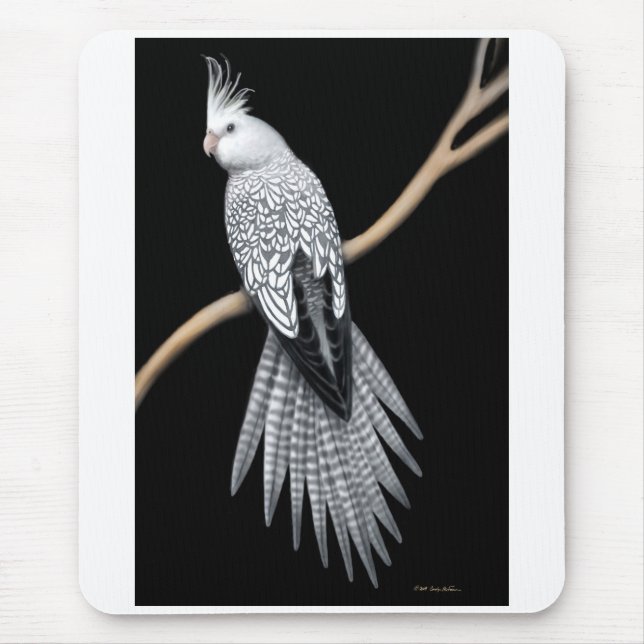 Tapis De Souris Cockatiel Whitefaced Mousepad de perle (Devant)