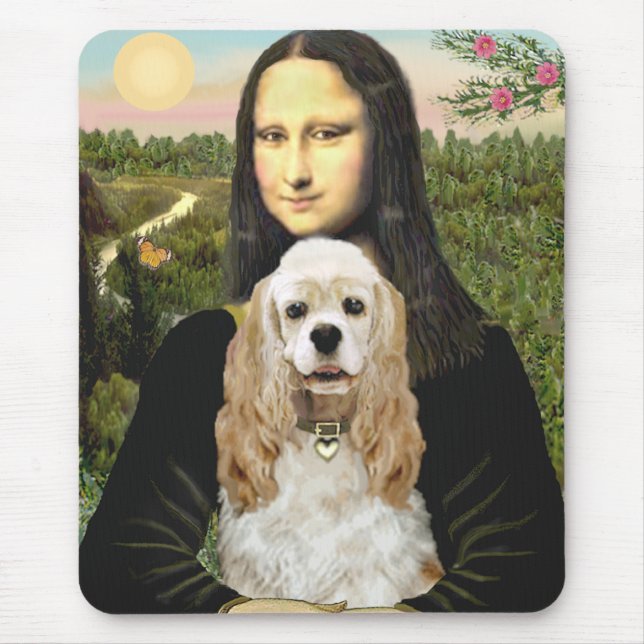 Tapis De Souris Cocker (Buff) - Mona LIsa (Devant)