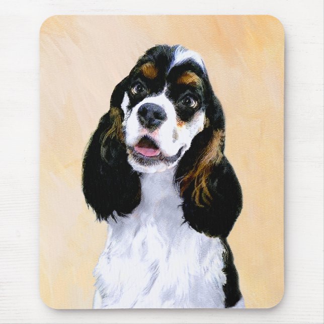 Tapis De Souris Cocker Spaniel (Parti) Peinture - Art Chien origin (Devant)
