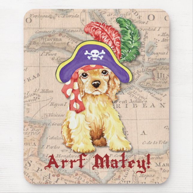 Tapis De Souris Cocker Spaniel Pirate (Devant)