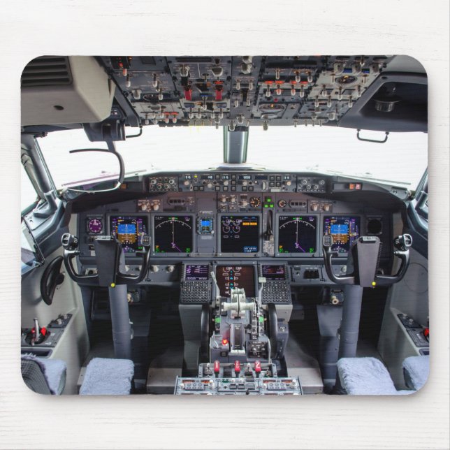 Tapis De Souris Cockpit Jet commercial (Devant)
