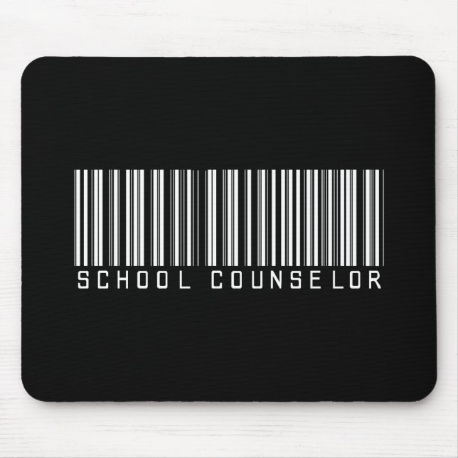 Tapis De Souris Code barres de conseiller d'école (Devant)