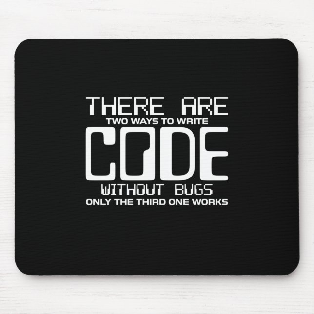 Tapis De Souris Code Écriture Programmer sans bogues (Devant)