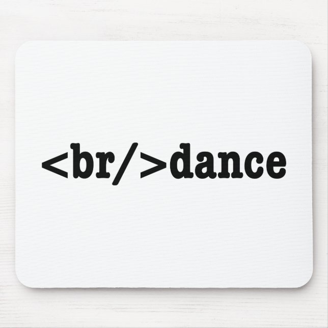 Tapis De Souris code HTML de rupture (Devant)
