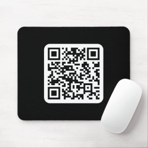 Tapis De Souris Code QR moderne modifiable   Blanc noir ou toute c