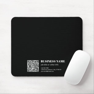 Tapis De Souris Code QR personnalisé & Texte rétro-moderne modifia