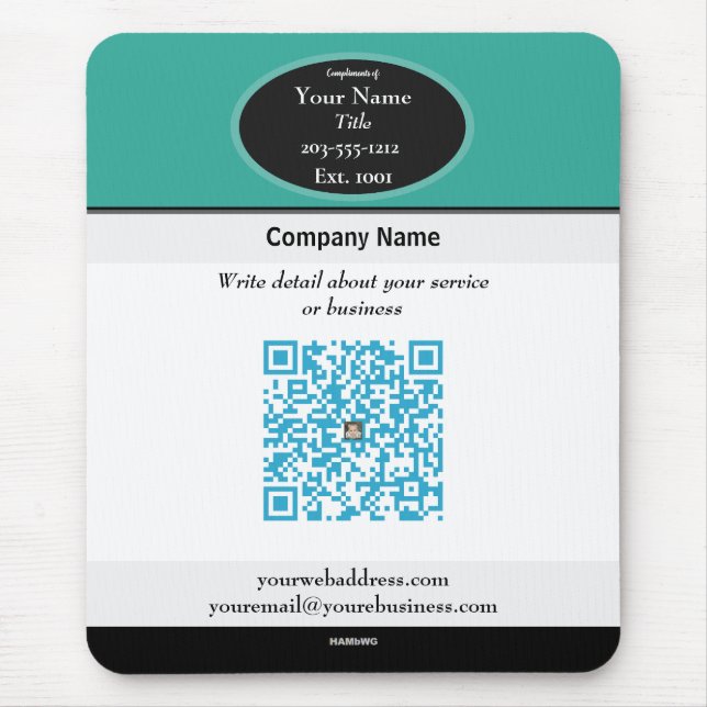 Tapis De Souris Code QR promotionnel Mouse Pad HAMByWG (Devant)