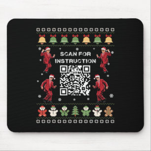 Tapis De Souris Code Qr Trump Danse Président Scannez Pour Instruc