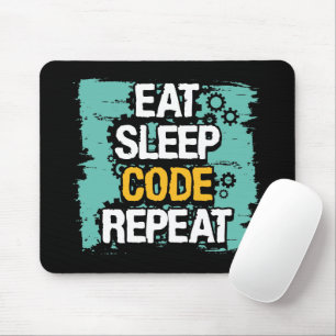 Tapis De Souris Coder Life : Manger, dormir, répéter le code