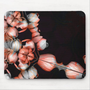 Tapis De Souris "Cœur blanc dans noir venant du soleil"