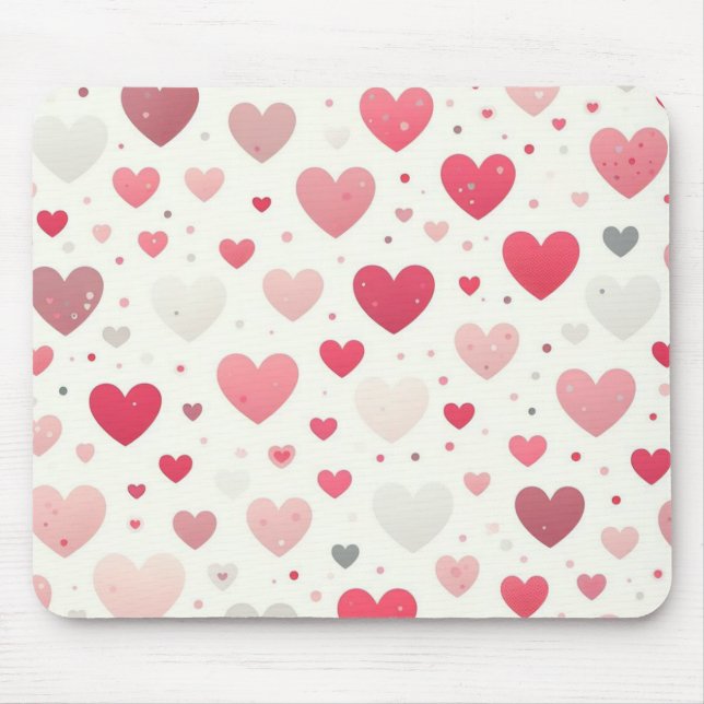 Tapis De Souris Coeur coloré de la Saint Valentin (Devant)