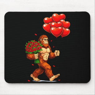 Tapis De Souris Cœur d'amour de la Saint-Valentin Bigfoot drôle Sa