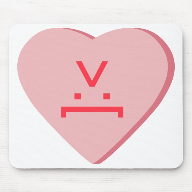 Tapis De Souris Coeur de bonbons - Visage diabolique (Devant)
