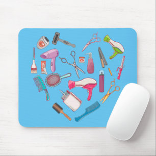 Tapis De Souris Coeur de coiffeur Outil coiffeur