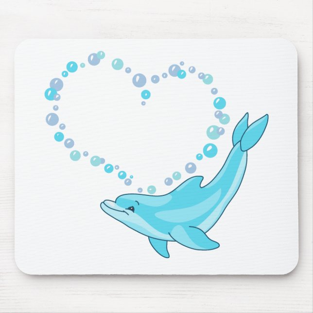 Tapis De Souris Coeur de dauphin (Devant)