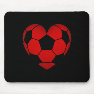 Tapis De Souris Cœur de foot pour la Saint-Valentin pour garçons f