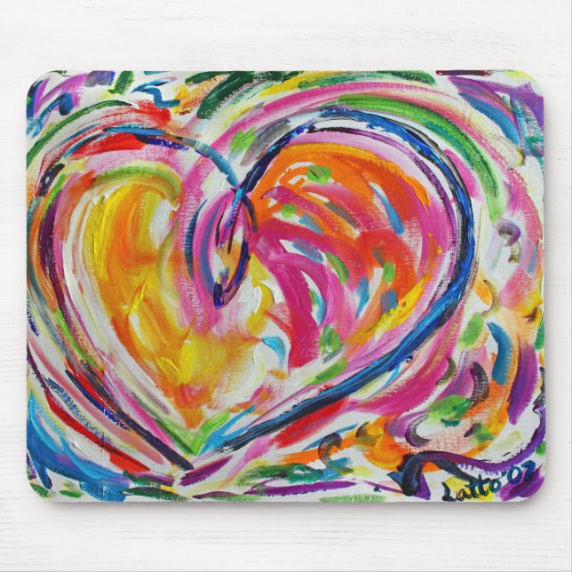 Tapis De Souris Coeur de joie Mousepad (Devant)