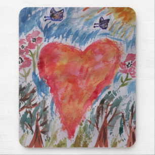 Tapis De Souris Coeur de la souris de la planète