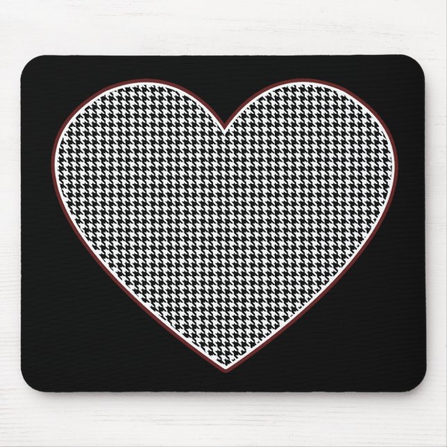 Tapis De Souris Coeur de pied-de-poule (Tuscaloosa, Alabama) (Devant)