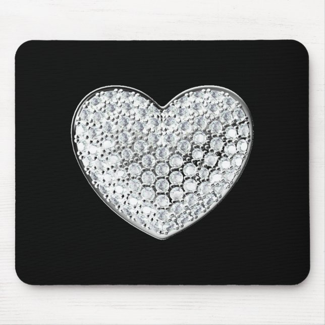 Tapis De Souris Coeur diamant (Devant)