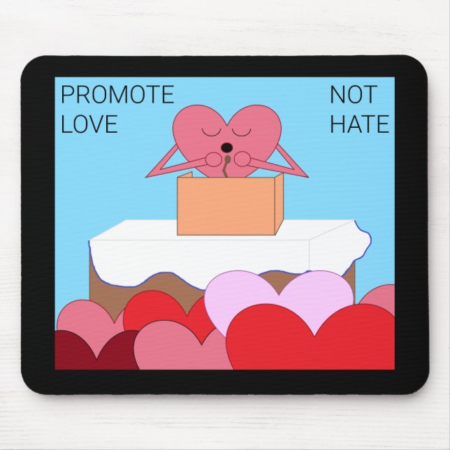 Tapis De Souris Coeur Donner un discours sur l'amour : (Devant)