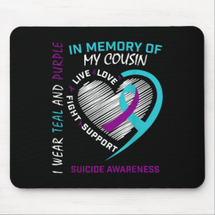 Tapis De Souris Coeur En Mémoire De Mon Cousin Sensibilisation Au