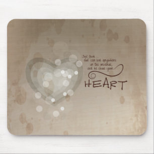 Tapis De Souris Coeur Encouragement Religieux, Grunge
