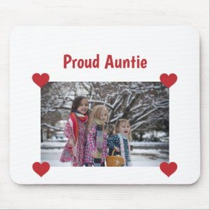 Tapis De Souris Coeur Fier Tante Amour Personnaliser la photo Cré